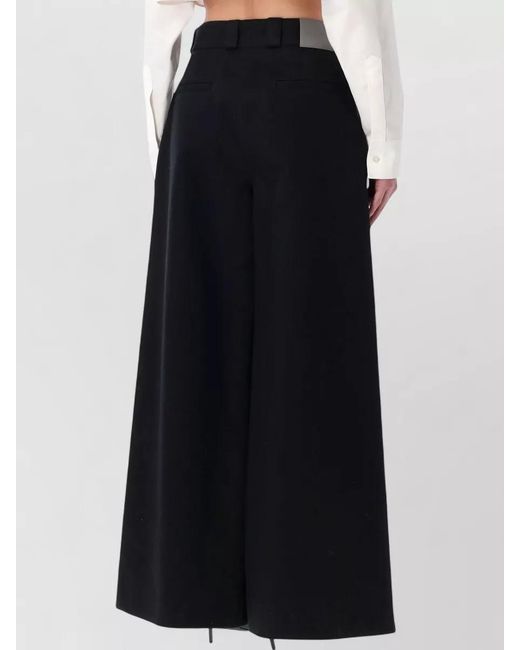 Balenciaga Black High Waist Trousers Wide Leg Belt Loops