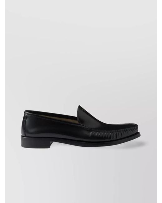 Prada Black Loafers Leather Upper Round Toe