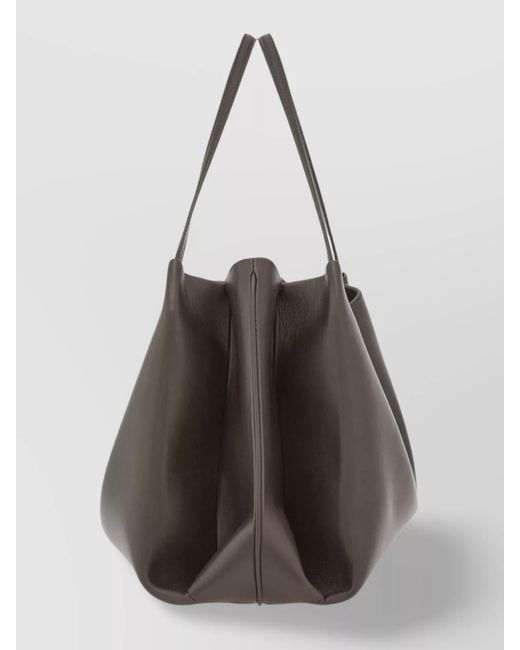 Ferragamo Brown Gancini Large Leather Shoulder Bag