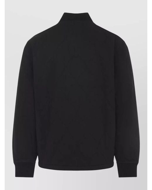 Carhartt Black Kylan Quilted Short Jacket Front Pockets Ribbed for men