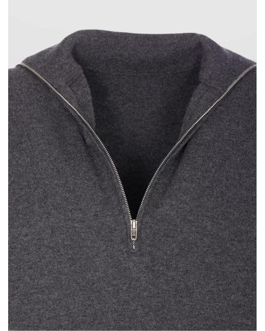 Balenciaga Blue High-Neck Wool Zip-Up Jumper