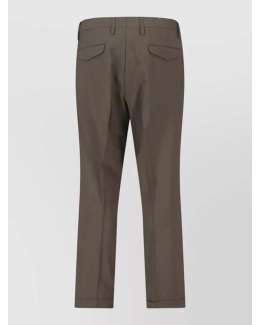 Briglia 1949 Brown Tailored Pants Straight Cut Belt Loops for men