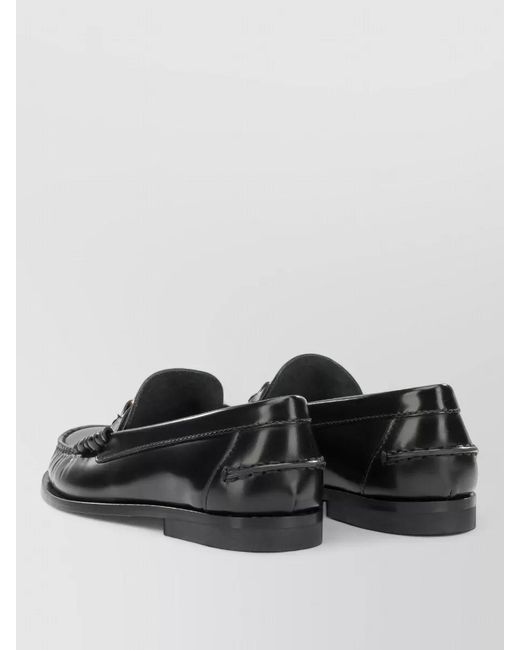 Tod's Black Leather Loafers