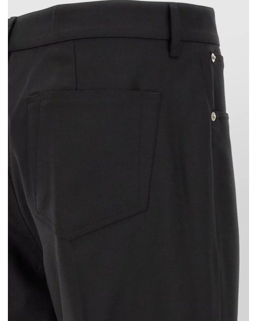 Rick Owens Black Wool Straight-Leg Trousers for men