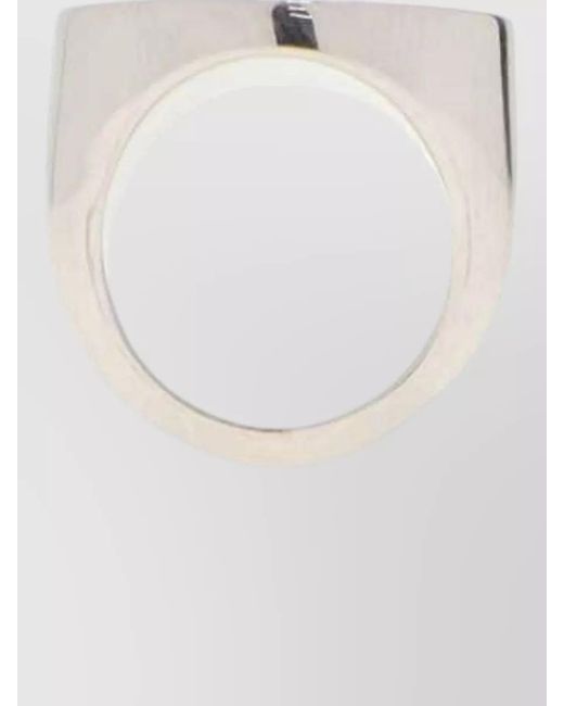 MM6 by Maison Margiela Natural Metal Ring Polished Finish Contemporary Shape