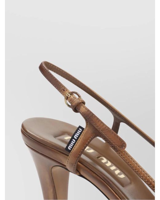 Miu Miu Multicolor Calf Leather Sandals