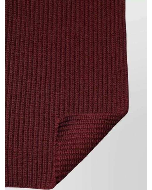 Dolce & Gabbana Red Cashmere Knitted Neckwrap Shawl Scarf for men