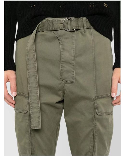 Balmain Green Straight-Leg Cropped Trousers for men