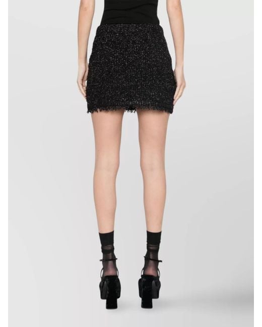 Gucci Black Metallic Mini Skirt