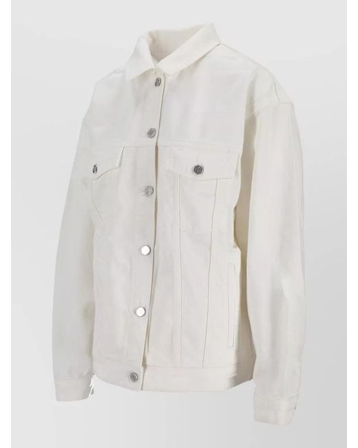 Anine Bing White Denim Jacket