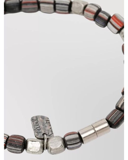 Paul Smith Metallic Bracelet Stripe Bead Design for men