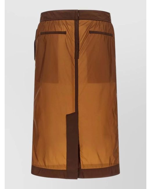 Saint Laurent Brown Nylon Skirt