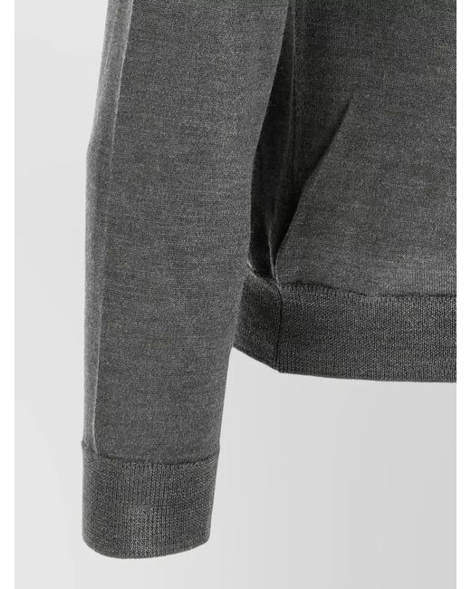 Zanone Gray Long Sleeve Turtleneck Regular Fit Top for men