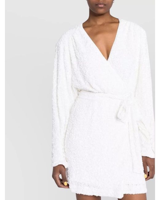 ROTATE BIRGER CHRISTENSEN White Wrap Mini Dress