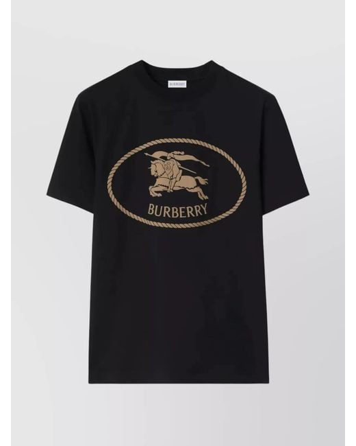 Burberry Black Cotton Jersey Short-Sleeve T-Shirt for men