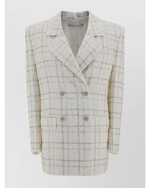 Alessandra Rich Gray Double-Breasted Blazer
