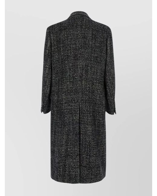 Dolce & Gabbana Black Dolce & Gabbana Double-Breasted Coat for men