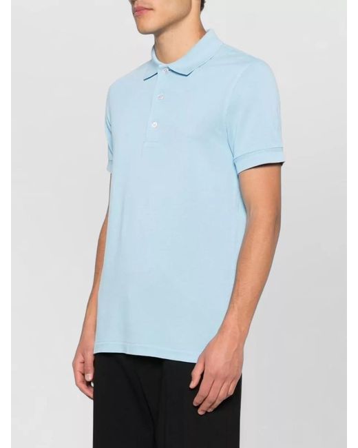 Tom Ford Blue Short-Sleeve Polo Shirt for men