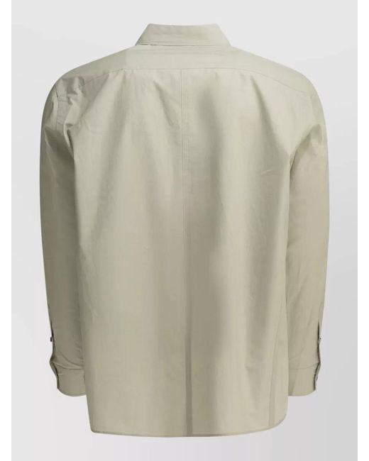 Sacai Natural Casual Shirt Point Collar Chest Pocket for men