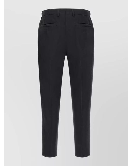 Zegna Blue Tailored Trousers Pleated Design Belt Loops for men