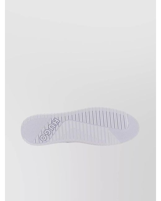 HUGO White Leather Logo Sneaker for men