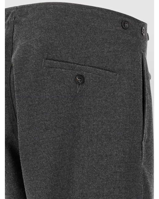 Cellar Door Gray Dino Straight Trousers Buttoned Front Back Pocket for men
