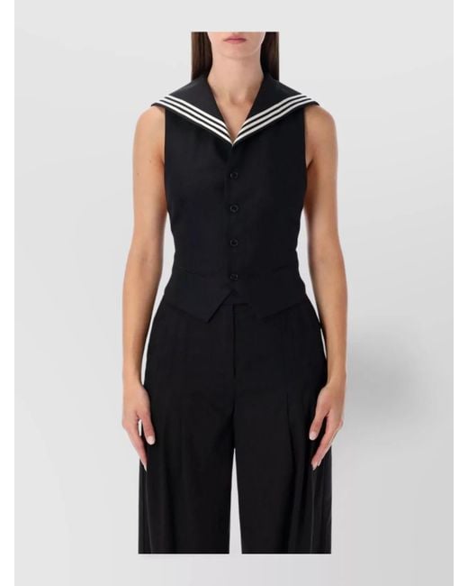 Coperni Black Tailored Vest Sailor Collar