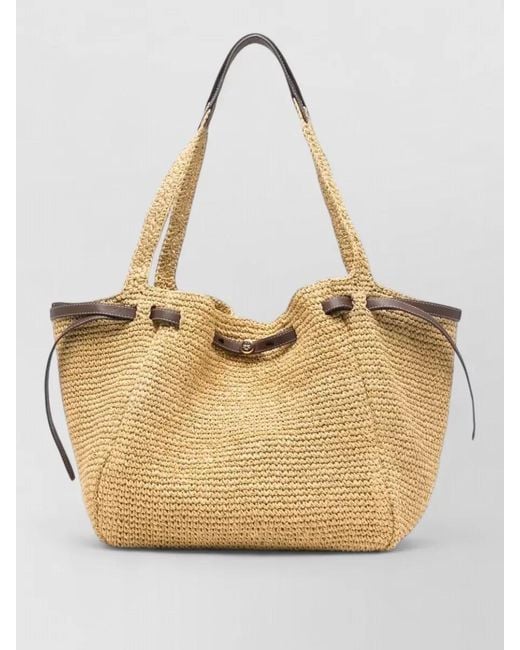 Tory Burch Natural Romy Raffia Tote Bag