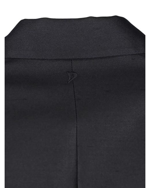 Dondup Black Double Breasted Blazer Structured Tailored Design