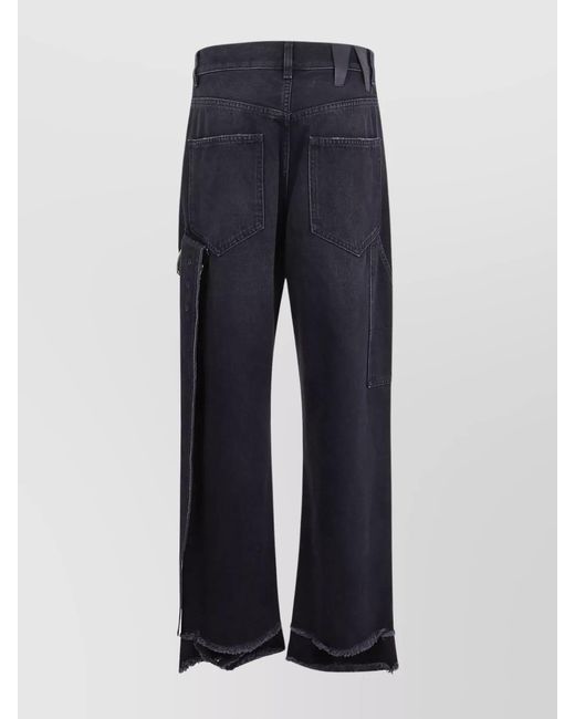 DARKPARK Blue Denim Loose-Fit Cropped Trousers
