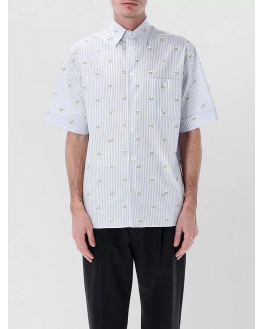 Valentino Garavani White Short Sleeve Shirt Le Chat De La Maison for men