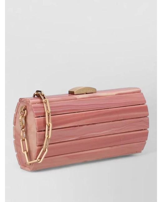Cult Gaia Pink Mini Clutch Bag