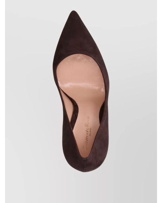 Gianvito Rossi Brown High Heel Pumps Pointed Toe Suede
