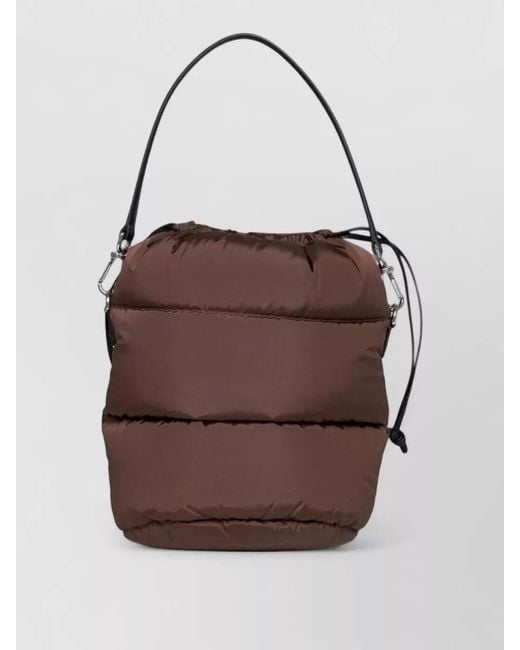 Moncler Brown Caradoc Nylon Bucket Bag Adjustable Strap