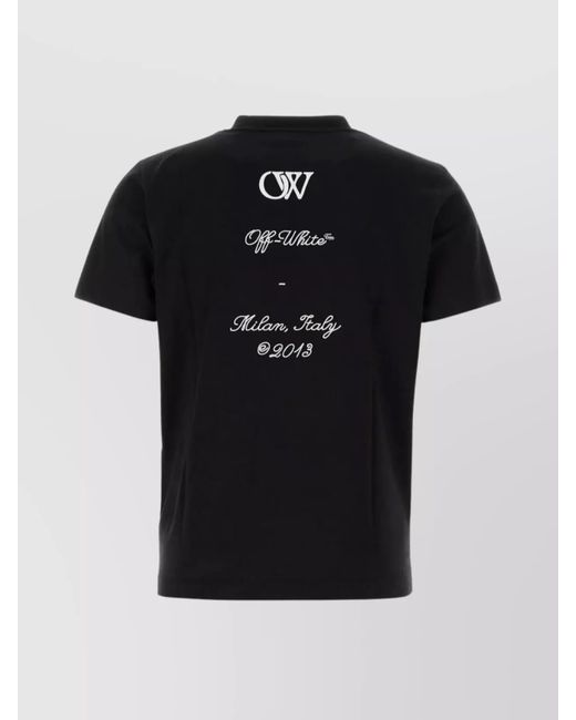 Off-White c/o Virgil Abloh Black Cotton Slim-Fit Logo T-Shirt for men
