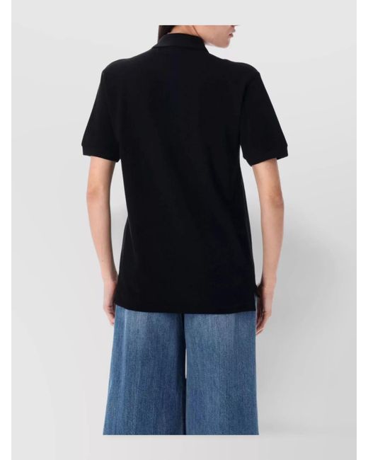 COMME DES GARÇONS PLAY Black Cotton Short-Sleeve Polo Shirt