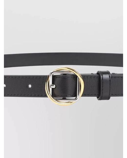 Jacquemus Gray Salon Leather Belt Slim Adjustable Design