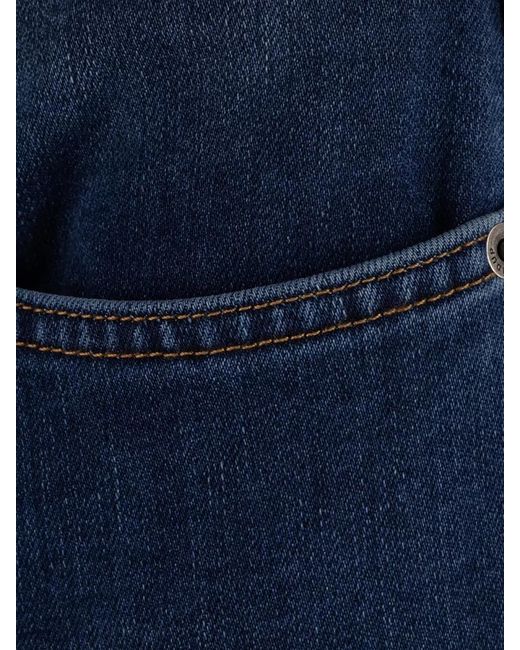 Dondup Blue Trousers Belt Loops Faded Wash Five Pockets for men
