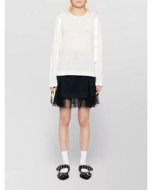 Simone Rocha White Long-Sleeve Blouse