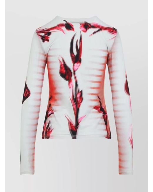 Jean Paul Gaultier Printed Layered Long-Sleeve Top