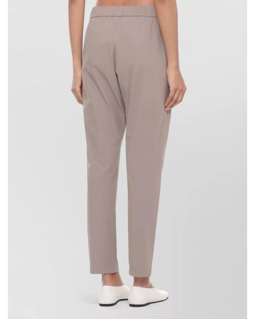 Herno Natural Straight Pants Relaxed Fit Side Slit Pockets