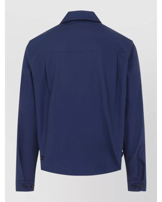 Prada Blue Polyester Lightweight Jacket for men