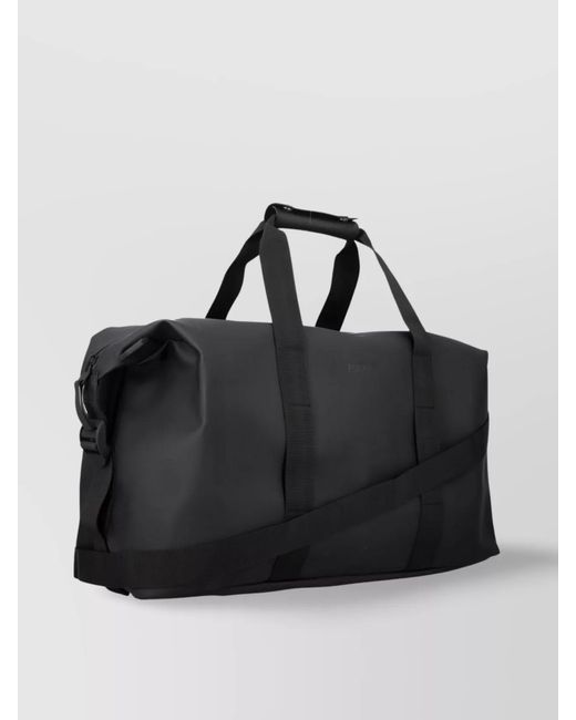 Rains Black Hilo Weekend Bag Detachable Strap for men