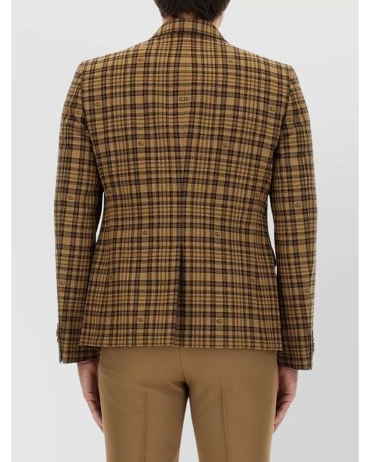 Gucci Brown Jacket With Double G for men