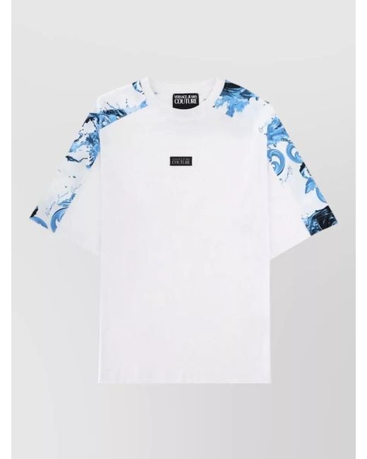 Versace Jeans Couture White Cotton Logo T-Shirt for men