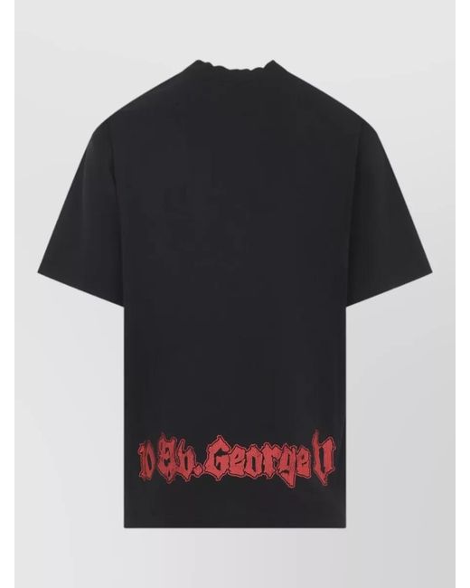 Balenciaga Black Medium Fit Jersey T Shirt Round Neck for men