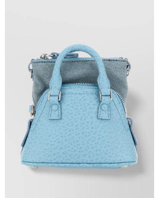 Maison Margiela Blue 5Ac Classique Baby Leather Crossbody Bag