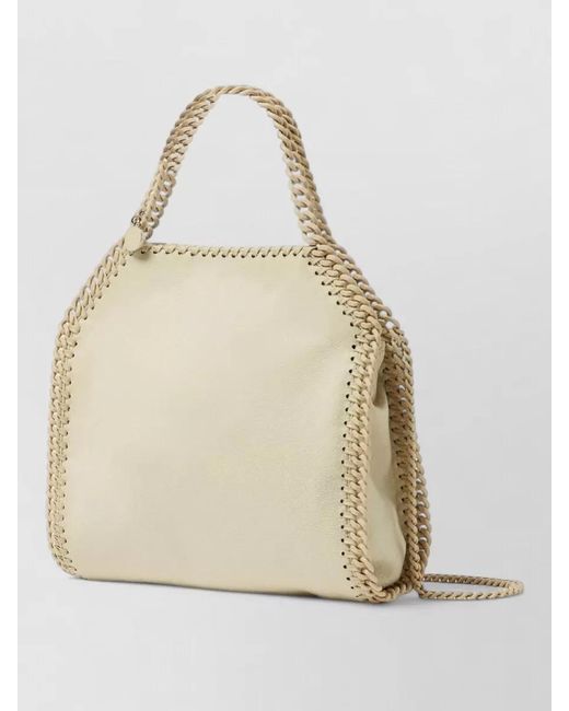 Stella McCartney Natural Tote Bag Braided Handle Open Top Design