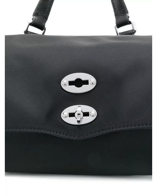 Zanellato Black Postina Rimboccata Tokyo Baby Shoulder Bag