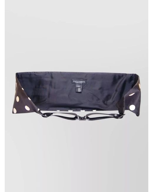 Dolce & Gabbana Blue Silk Polka-Dot Cummerbund for men